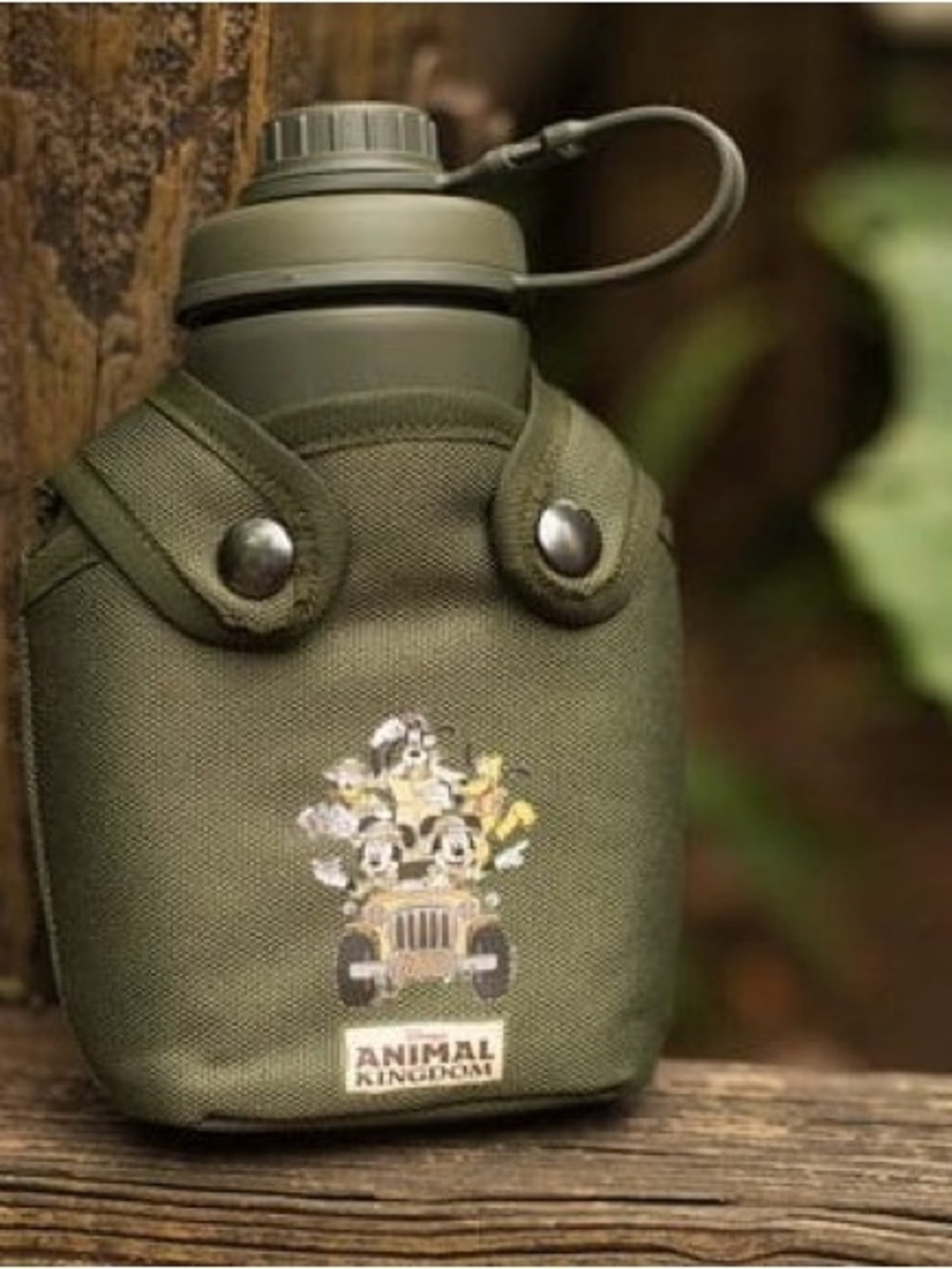 Disney Parks Animal Kingdom Water Bottle Canteen Souvenir Mickey NWOT